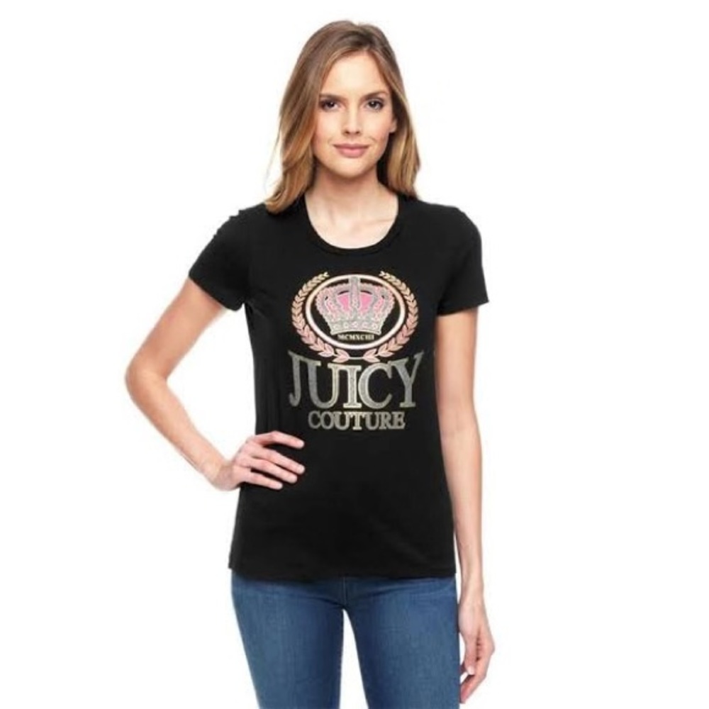 Juicy Couture Glitter Crown Graphic Tee